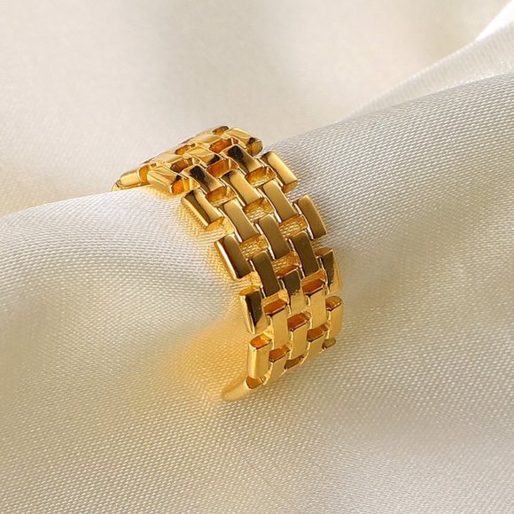 New 18 k Statement Stainless Steel Jewelry Rings - Picture 3 of 4